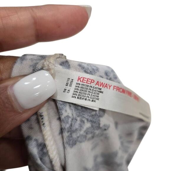 Free People Turnt Bodysuit Cream And Black Floral Womens XS Stretch Crossover Vi - Picture 6 of 7